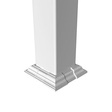RDI 3-1/2"-6-1/2" 4PC POST TRIM RING[73018131](WHITE)