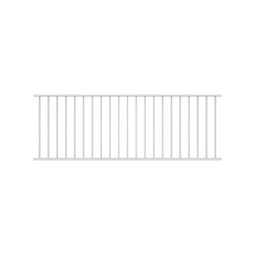 RDI AVALON 8' LEVEL RAIL PANEL W/ SQUARE BALUSTERS [73019270] (WHITE)