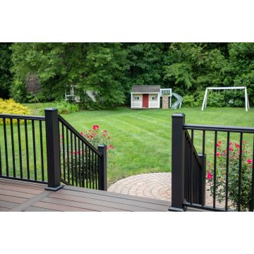 RDI AVALON 6' STAIR RAIL PANEL W/ SQUARE BALUSTERS [73019287] (MATTE BLACK)