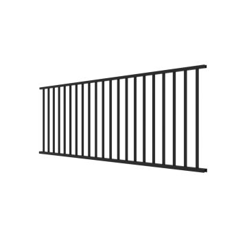 RDI AVALON 8' LEVEL RAIL PANEL W/ SQUARE BALUSTERS [73019286](MATTE BLACK)