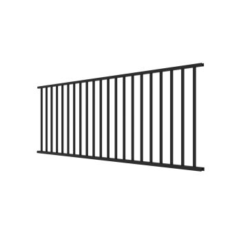 RDI AVALON 8' STAIR RAIL PANEL W/ SQUARE BALUSTERS [73019288] (MATTE BLACK)