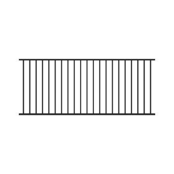 RDI AVALON 8'x42" LEVEL RAIL PANEL W/ SQUARE BALUSTERS [73019290] (MATTE BLACK)