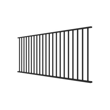 RDI AVALON 8'x42" STAIR RAIL PANEL W/ SQUARE BALUSTERS [73019292] (MATTE BLACK)