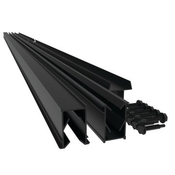 RDI 3'x6' PRIVACY RAIL ADAPTER KIT MATTE BLACK [73044015]