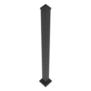 RDI AVALON CABLE RAIL 55" ROUTED BOTTOM STAIR FASCIA POST [73050077](MATTE BLACK)